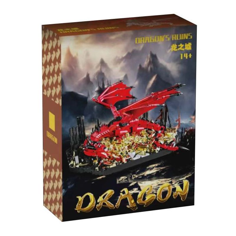 Jiqi JQ1110 Dragon's Ruins Xếp hình lắp ráp ghép mô hình Di tích rồng