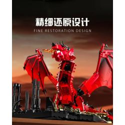 Jiqi JQ1110 Dragon's Ruins Xếp hình lắp ráp ghép mô hình Di tích rồng