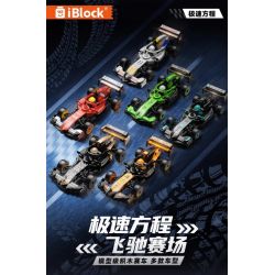 iBlock ib1081 Blaze Ruby Xếp hình lắp ráp ghép mô hình Phương trình tốc độ: Mặt bích đỏ rực