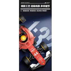 iBlock ib1079 Optimal Tangerine Xếp hình lắp ráp ghép mô hình Phương trình tốc độ: McLaren Orange