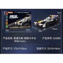 iBlock ib1080 Wild Ivory Xếp hình lắp ráp ghép mô hình Phương trình tốc độ: Đấu bò cực đỉnh