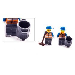 Enlighten 1111 Qman 1111 non  XE THU GOM RÁC bộ đồ chơi xếp lắp ráp ghép mô hình City GARBAGE TRUCK Thành Phố 198 khối