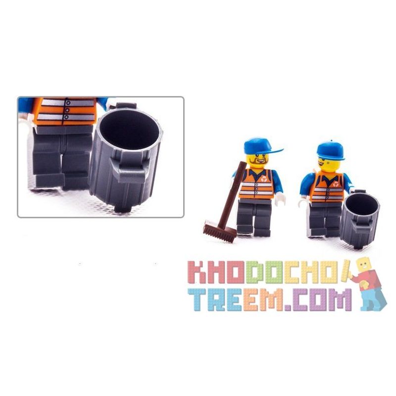 Enlighten 1111 Qman 1111 non  XE THU GOM RÁC bộ đồ chơi xếp lắp ráp ghép mô hình City GARBAGE TRUCK Thành Phố 198 khối
