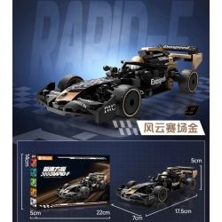 iBlock ib1078 Cyber Emerald Xếp hình lắp ráp ghép mô hình Phương trình tốc độ: Cyber ​​​​Flash Green