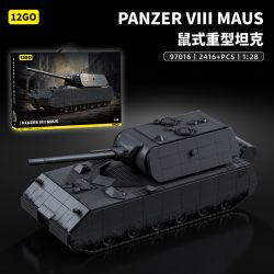 12GO 97016 Panzer VII Maus Xếp hình lắp ráp ghép mô hình Xe tăng siêu nặng Maus 1:28