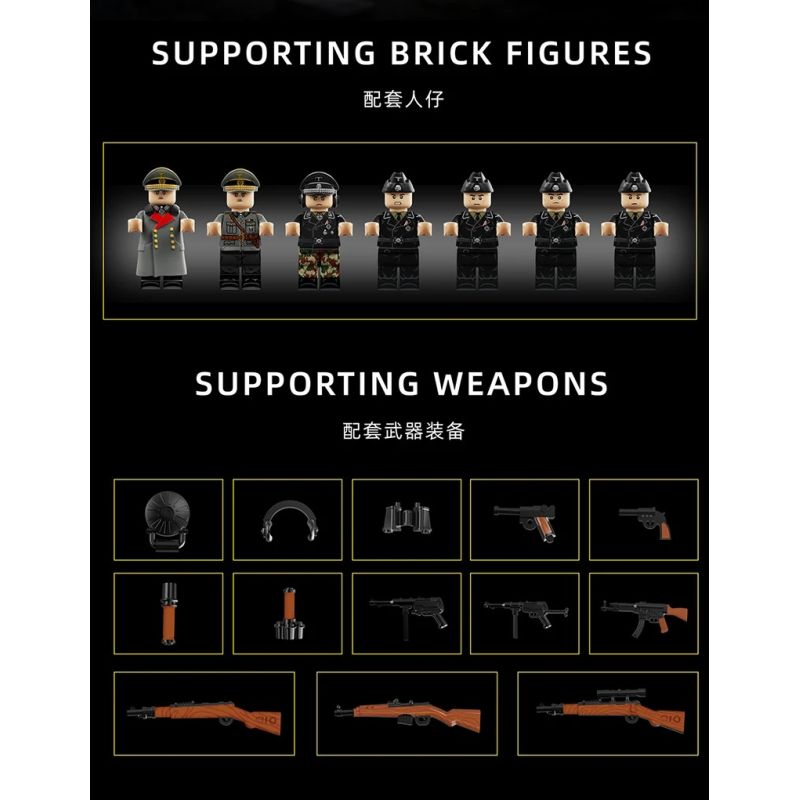 12GO 97016 Panzer VII Maus Xếp hình lắp ráp ghép mô hình Xe tăng siêu nặng Maus 1:28