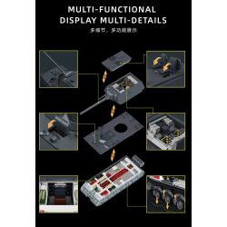 12GO 97016 Panzer VII Maus Xếp hình lắp ráp ghép mô hình Xe tăng siêu nặng Maus 1:28