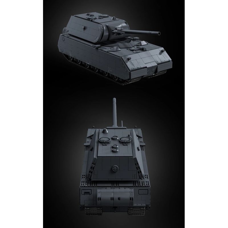 12GO 97016 Panzer VII Maus Xếp hình lắp ráp ghép mô hình Xe tăng siêu nặng Maus 1:28
