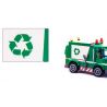 Enlighten 1111 Qman 1111 non  XE THU GOM RÁC bộ đồ chơi xếp lắp ráp ghép mô hình City GARBAGE TRUCK Thành Phố 198 khối