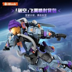 iBlock ib1110 City Dream Heroes Xếp hình lắp ráp ghép mô hình Anh hùng trong mơ thành phố: Ace chiến đấu trên không