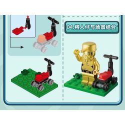 GUDI 60035 Xếp hình lắp ráp ghép mô hình Plants vs Zombies Blind Box Minifigure thứ 6