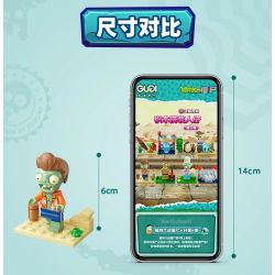 GUDI 60035 Xếp hình lắp ráp ghép mô hình Plants vs Zombies Blind Box Minifigure thứ 6
