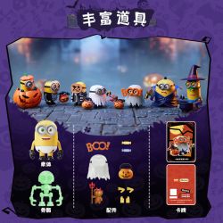 BLOKEES 75663 Xếp hình lắp ráp ghép mô hình Phiên bản Minion dễ thương: Phần 3: Đêm ma dễ thương
