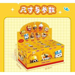 GUDI 40802 Food Party Xếp hình lắp ráp ghép mô hình Bữa Tiệc Ẩm Thực 9 Phong Cách