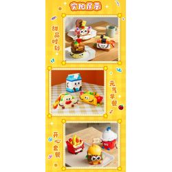 GUDI 40802 Food Party Xếp hình lắp ráp ghép mô hình Bữa Tiệc Ẩm Thực 9 Phong Cách