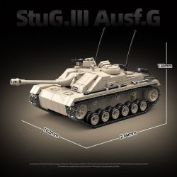 QUANGUAN 100307 StuG.III Ausf.G Xếp hình lắp ráp ghép mô hình Súng tấn công loại 3 G