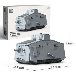 ThirdParty 300017 A7V Heavy Tank Xếp hình lắp ráp ghép mô hình Xe tăng hạng nặng A7V 1:35
