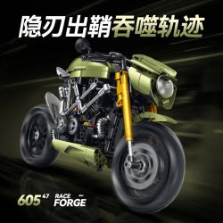 double height 60547 Xếp hình lắp ráp ghép mô hình Xe máy Ducati 848 tỷ lệ 1:8