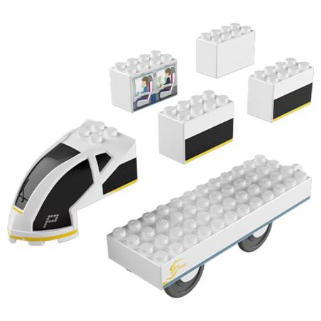 Tomica 990987 WHITE STREAM Xếp hình lắp ráp ghép mô hình chuyển phát nhanh màu trắng