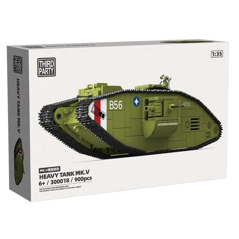 ThirdParty 300018 Heavy Tank MK.V Xếp hình lắp ráp ghép mô hình Tăng hạng nặng MK.V 1:35