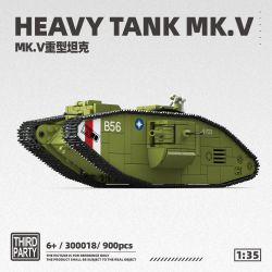 ThirdParty 300018 Heavy Tank MK.V Xếp hình lắp ráp ghép mô hình Tăng hạng nặng MK.V 1:35