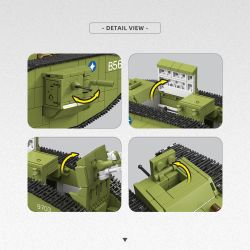 ThirdParty 300018 Heavy Tank MK.V Xếp hình lắp ráp ghép mô hình Tăng hạng nặng MK.V 1:35