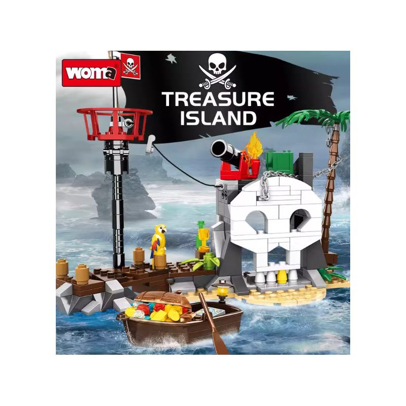 WOMA C0431 Xếp hình lắp ráp ghép mô hình đảo cướp biển