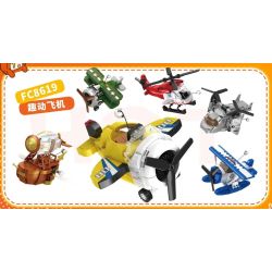 Forange FC8619 Xếp hình lắp ráp ghép mô hình 6 mô hình máy bay vui nhộn