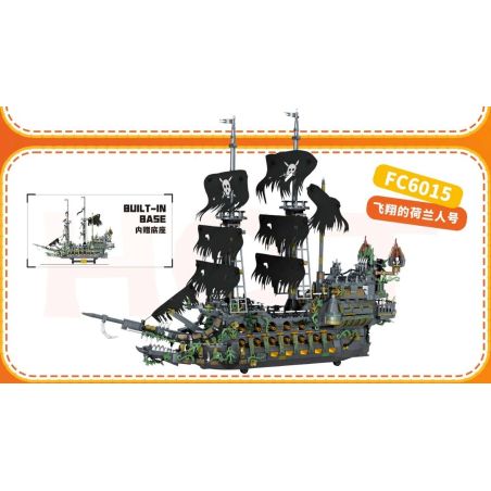 Forange FC6015 The Flying Dutchman Xếp hình lắp ráp ghép mô hình Tàu cướp biển người Hà Lan bay