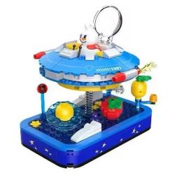 Mixue Ice City XWZB-24052 Xếp hình lắp ráp ghép mô hình Mixue Ice City Snow King Shake: Tàu vũ trụ của Vua tuyết