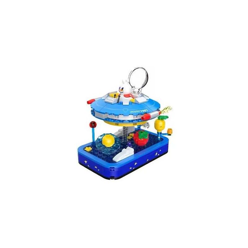 Mixue Ice City XWZB-24052 Xếp hình lắp ráp ghép mô hình Mixue Ice City Snow King Shake: Tàu vũ trụ của Vua tuyết