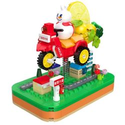 Mixue Ice City XWZB-24053 Xếp hình lắp ráp ghép mô hình Mixue Ice City Snow King Shake: Vua tuyết Hiệp sĩ chanh