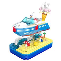 Mixue Ice City XWZB-24055 Xếp hình lắp ráp ghép mô hình Mixue Ice City Snow King Shaker: Kỳ nghỉ du thuyền Snow King