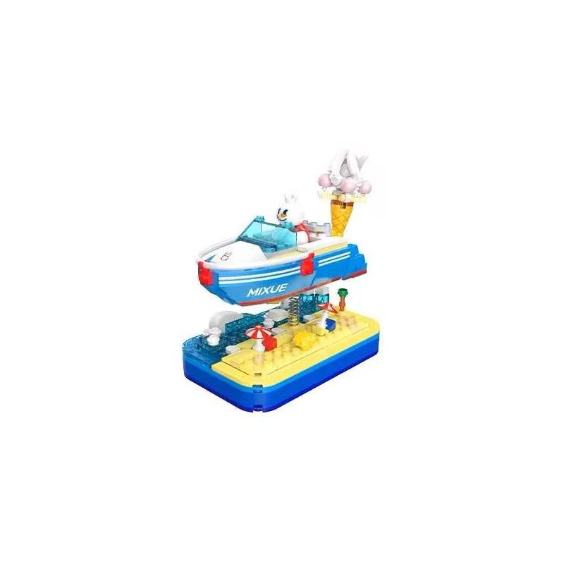 Mixue Ice City XWZB-24055 Xếp hình lắp ráp ghép mô hình Mixue Ice City Snow King Shaker: Kỳ nghỉ du thuyền Snow King