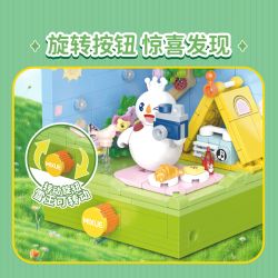 Mixue Ice City XWZB-25019 Xếp hình lắp ráp ghép mô hình Cùng nhau đón xuân tại Mixue Ice City: Camping