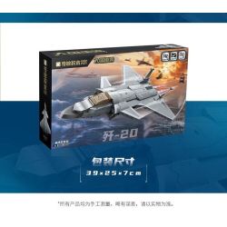 Keeppley 23205 Xếp hình lắp ráp ghép mô hình Vũ khí quan trọng nhất của cường quốc: Tiêm kích hoạt động trên tàu sân bay J-20 1:62