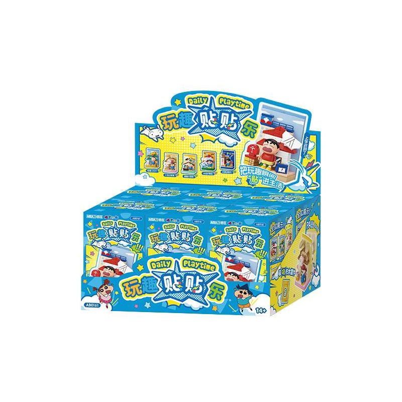 AREA-X AB0161 Xếp hình lắp ráp ghép mô hình Crayon Shin-chan: Nhãn dán vui nhộn Đồ trang trí từ tính 6 loại