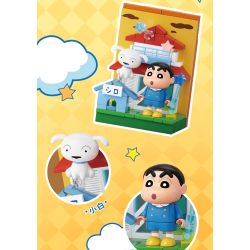 AREA-X AB0161 Xếp hình lắp ráp ghép mô hình Crayon Shin-chan: Nhãn dán vui nhộn Đồ trang trí từ tính 6 loại