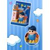 AREA-X AB0161 Xếp hình lắp ráp ghép mô hình Crayon Shin-chan: Nhãn dán vui nhộn Đồ trang trí từ tính 6 loại