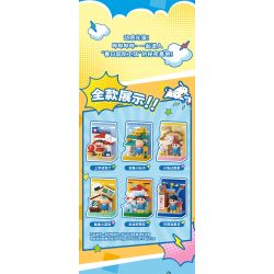 AREA-X AB0161 Xếp hình lắp ráp ghép mô hình Crayon Shin-chan: Nhãn dán vui nhộn Đồ trang trí từ tính 6 loại