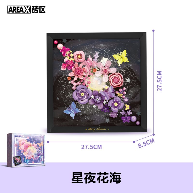 AREA-X AF0014 Starry Blossoms Xếp hình lắp ráp ghép mô hình Đêm đầy sao và biển hoa