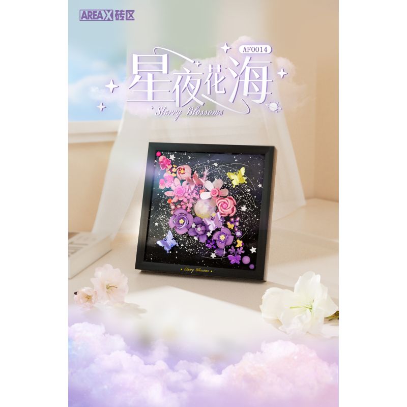 AREA-X AF0014 Starry Blossoms Xếp hình lắp ráp ghép mô hình Đêm đầy sao và biển hoa