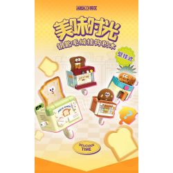 AREA-X AX0507 Xếp hình lắp ráp ghép mô hình Móc khóa thời gian thơm ngon 4 kiểu