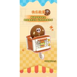 AREA-X AX0507 Xếp hình lắp ráp ghép mô hình Móc khóa thời gian thơm ngon 4 kiểu