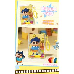 AREA-X AB0173 Xếp hình lắp ráp ghép mô hình Crayon Shin-chan: 8 loại mặt dây chuyền biểu diễn “mới” dễ thương