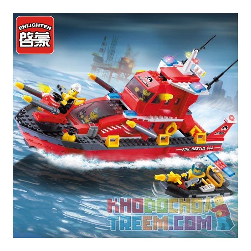 FORANGE FC3903 3903 non  TÀU CỨU HỎA bộ đồ chơi xếp lắp ráp ghép mô hình City AIRPORT LIGHT HELICOPTER Thành Phố 173 khối