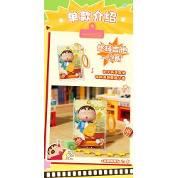 AREA-X AB0173 Xếp hình lắp ráp ghép mô hình Crayon Shin-chan: 8 loại mặt dây chuyền biểu diễn “mới” dễ thương