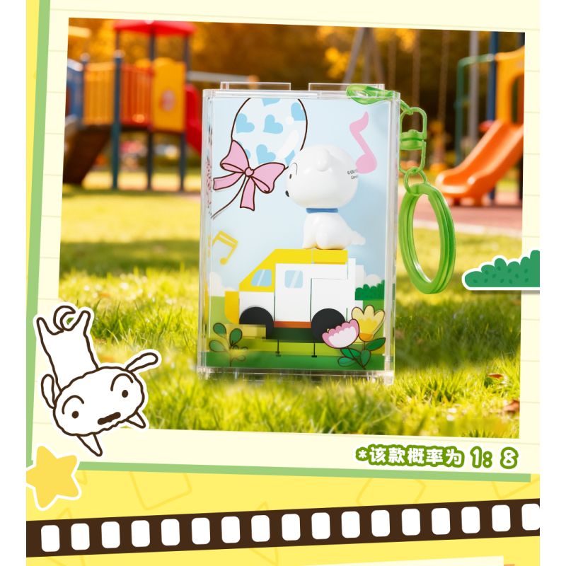 AREA-X AB0173 Xếp hình lắp ráp ghép mô hình Crayon Shin-chan: 8 loại mặt dây chuyền biểu diễn “mới” dễ thương