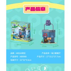 AREA-X AB0086 Xếp hình lắp ráp ghép mô hình SpongeBob SquarePants: Nhà hàng trên biển của ông chủ