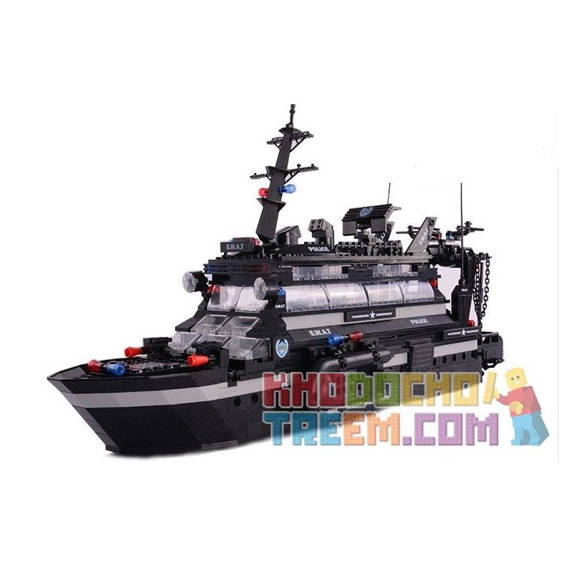 WOMA C0546 0546 Xếp hình kiểu Lego SWAT SPECIAL FORCE SWAT Battle Command Ship Tàu Chỉ Huy Đánh Trận Của Lực Lượng đặc Nhiệm 981 khối